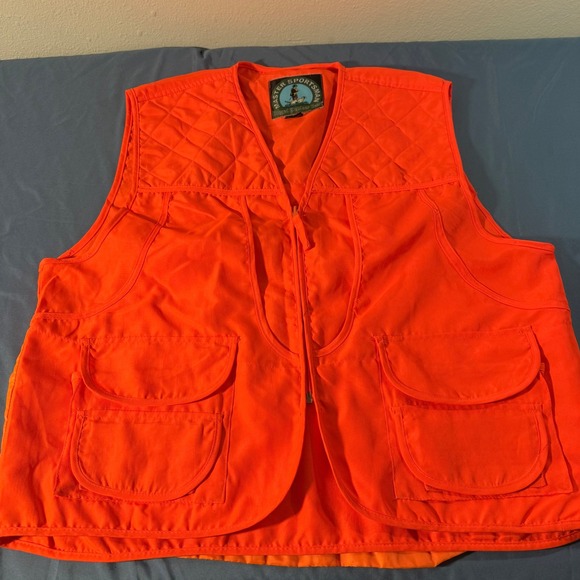 Master Sportsman Other - Master Sportsman Orange Quilted Hunting Fishing Vest Rugged Outdoor Gear XL
